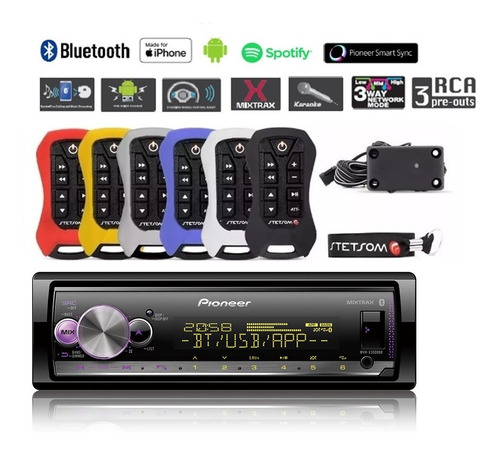 Pioneer Mvh-x3000br + Controle Distância Stetsom Sx2 Light