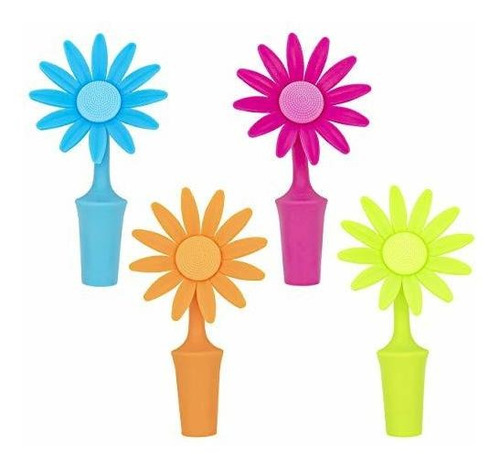 Paquete De 4 Tapones De Botellas De Flores De Southern Homew