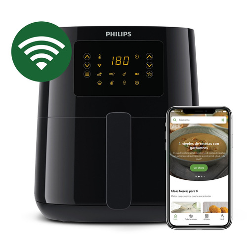 Airfryer Philips Digital Conectada Serie 5000 Hd9255/80 Color Negro