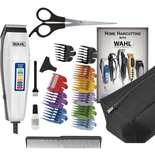 Máquina De Cortar Cabelo Color Code Wahl 220v Cor Branco