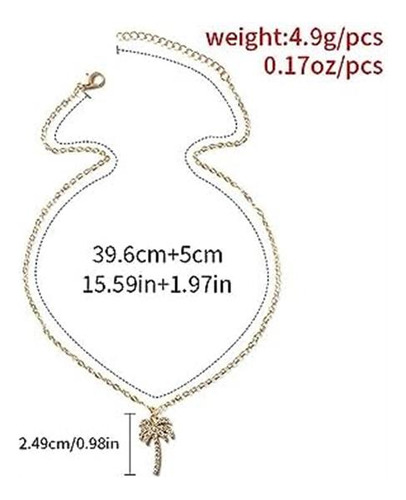 Futimely Collar Con Colgante De Árbol De Coco De Palma Para