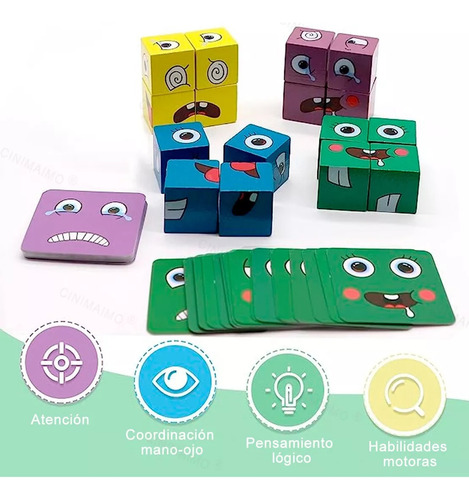 Juego Expresión Cubo Para Niños De Cambia Cara