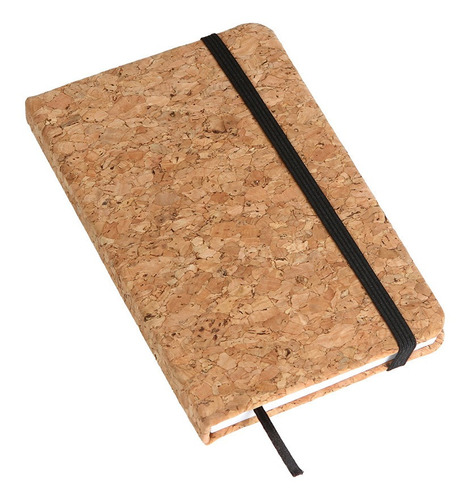 Libreta Bolsillo Corcho Rayas Separador Resorte 80hojas