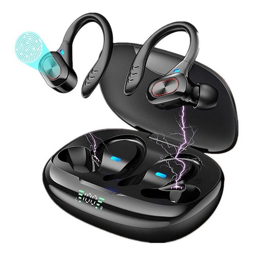 Audífonos in-ear gamer inalámbricos S730 negro con luz LED