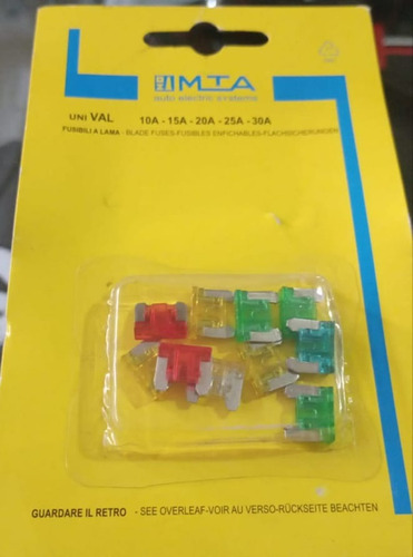 Fusibles Para Autos En Blister De Tamaño Micro Patas Cortas