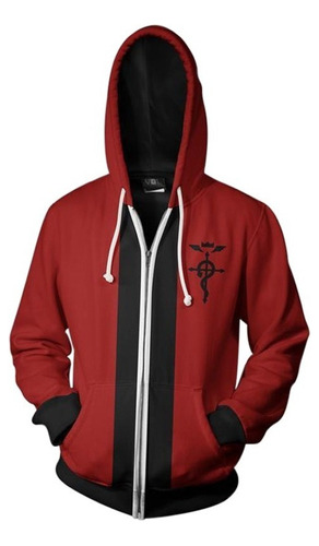 Fullmetal Alchemist Edward Elric Adulto Cosplay Sudadera