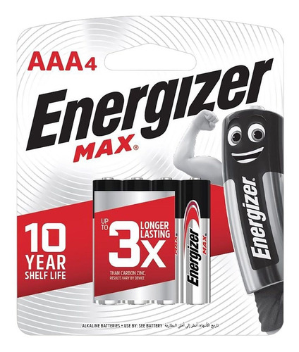 Pila Alcalina Aaa Energizer Blister X4