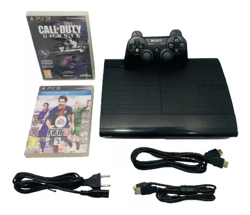 Playstation 3 Ps3 Super Slim + 45 Jogos + Fifa 19 + Gta5