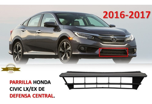Parrilla Honda Civic Lx/ex De Defensa Central 2016-2018