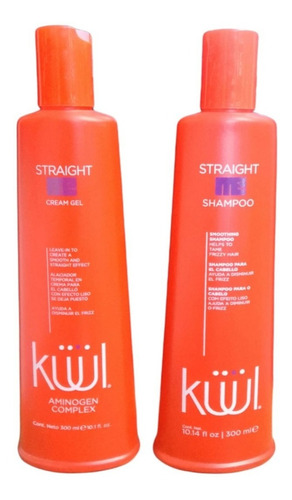 Kuul Straight Me Shampoo 300ml+cream Gel 300ml