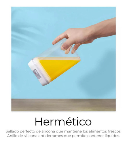 Recipientes Herméticos De Almacenamiento De Cocina Set 7 Pz.