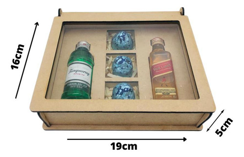 Caixa De Lembrancinha Com Bebida 50ml Tanqueray/red Label -