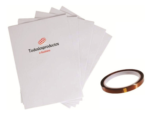 Imagen 1 de 10 de Papel Tlp Para Sublimar 2x A4 +cinta Para Tazas Gorras Playe