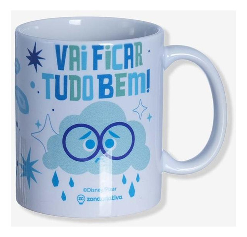 Caneca Divertida Mente Alegria Filme Cor Personagem Tristeza