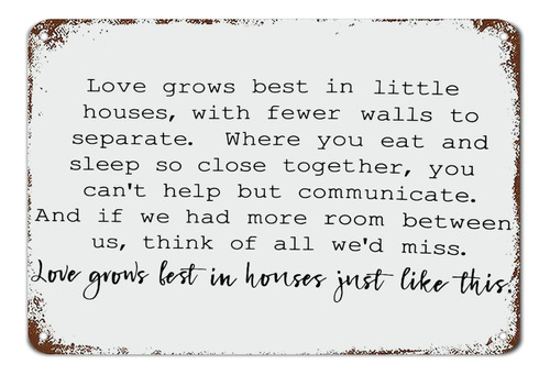 Letrero Frase Divertida Texto Ingl «love Grows In House Just