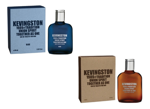 Imagen 1 de 5 de Combo X2 Perfumes Hombre Kevingston 1989 Tradicional + Blue