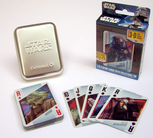 Cartas Barajas 3d Con Los Personajes De La Saga Star Wars