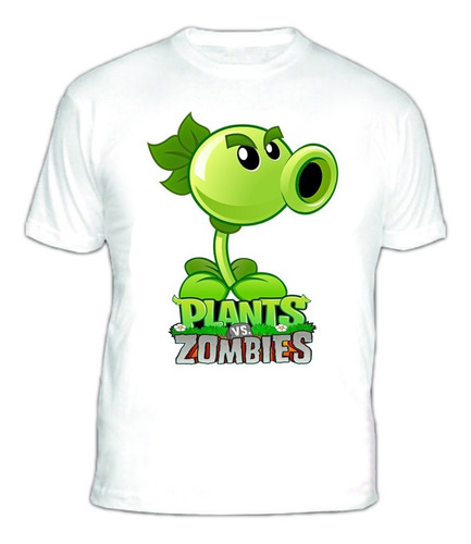 Remera Adulto Plantas Vs Zombies 100% Algodón