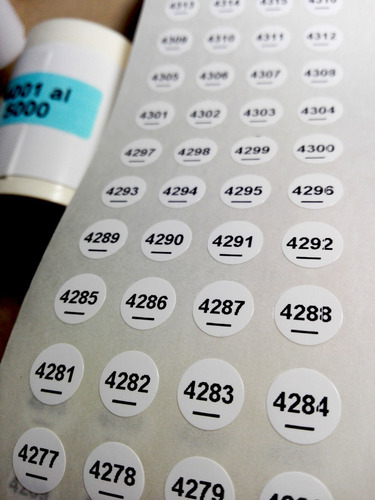 Imagen 2 de 3 de Etiquetas P/ Laboratorio Testeos Tubos Eppendorf Numeradas