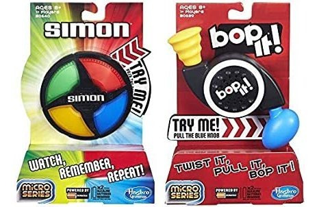 Simon Micro Series Game + Bop It Micro Series Game -