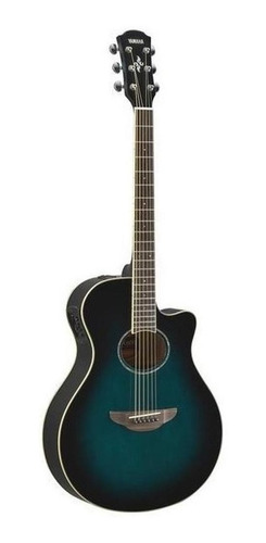 Imagen 1 de 3 de Guitarra Electroacústica Yamaha APX600 para diestros oriental blue burst palo de rosa brillante