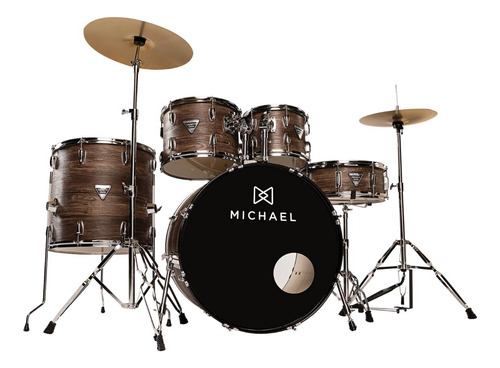 Bateria Michael Dmt322 Bumbo 22 Matte Oaky Completa