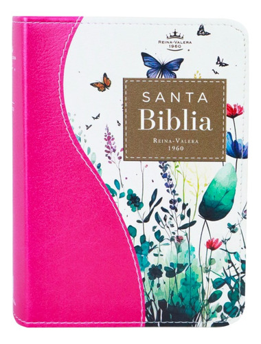 Biblia Reina Valera 1960 Tamaño Bolsillo Canto Floral Lila 