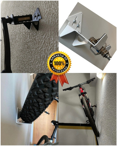 Imagem 8 de 10 de Suporte Bike Parede Com Bases Articuladas, Encaixe Universal