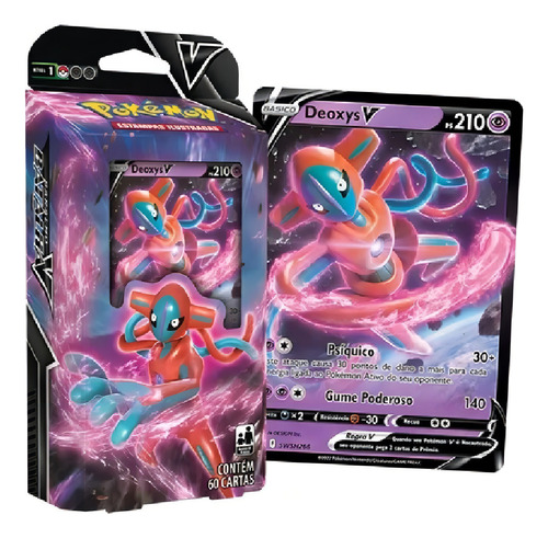 Caja de juego de cartas coleccionables Pokemon Copag Deoxys X con 60 cartas
