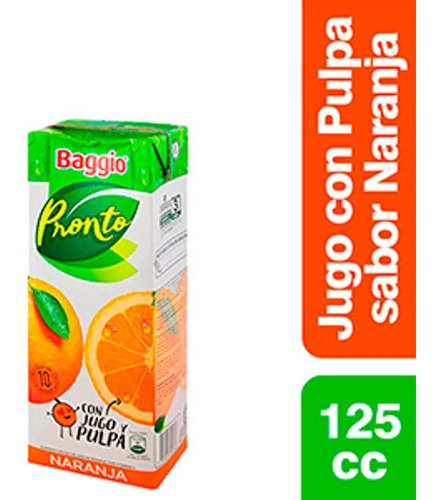 Jugo Baggio X 125 X 18unid Naranja - Almacen Mingo