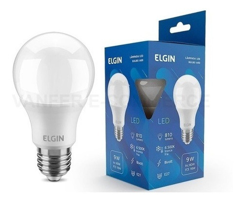 Kit 5 Lampadas De Led Elgin 9w 6500k 127/220V A60