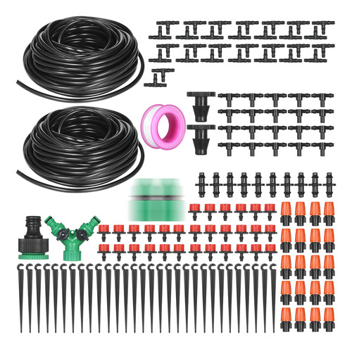 Kit De Riego Con Sistema De Medidores, Goteros Para Jardín,