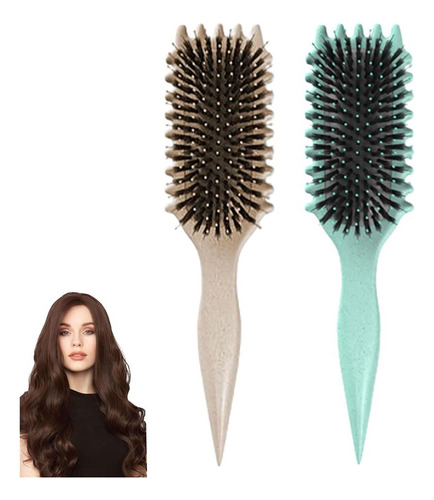 2pcs Bounce Curl Define Styling Brush, Curl Defining Brush