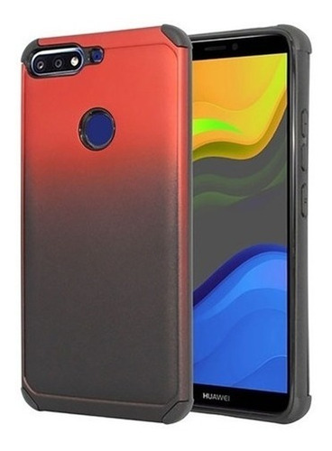 Funda Bicolor Compatible Con Huawei Y7 2018 / Y7 Prime 2018