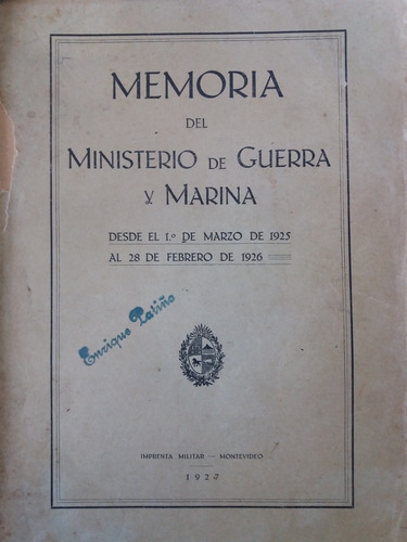 Memoria Guerra Marina Reglamento Uniformes Y Ceremonial 1925