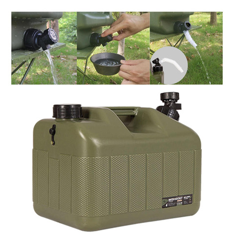 10l Water Bucket Portable Camping Water Container With Tap,