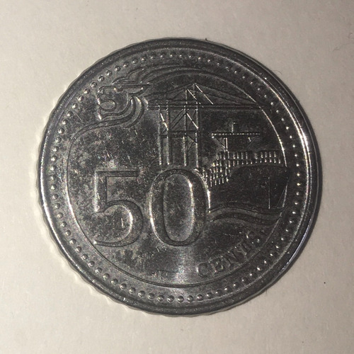 Singapur Moneda De 50 Centavos Año 2013