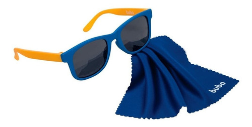 Óculos De Sol Buba ® + Estojo Azul E Amarelo 11749