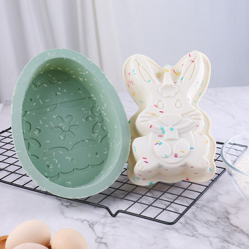 Huevo De Pascua Conejito Molde De Silicona Para Tartas 2pcs Cor Fix Rabbit And Easter Egg