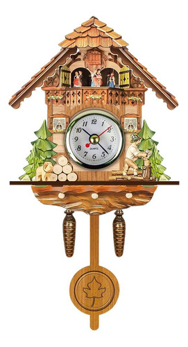 Reloj De Pared Cuckoo De Madera Antiguo Con Forma De Pajarit