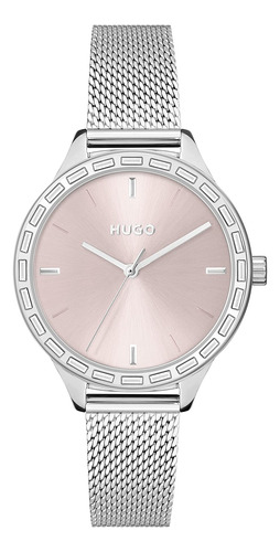 Hugo Flash - Reloj De Pulsera De Cuarzo De Acero Inoxidable