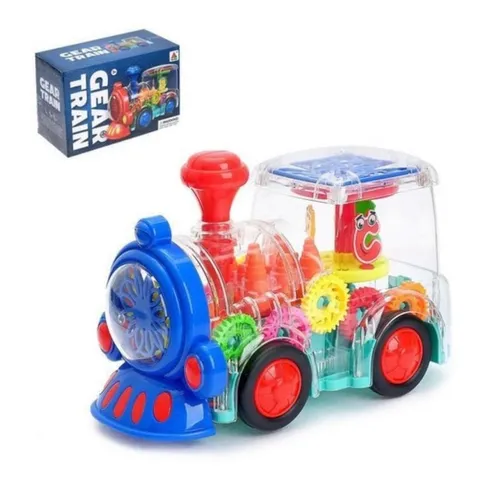comprar Trem Musical Infantil Engrenagem Bate E Volta Com Luz E Som Cor Colorido Personagem Trem Engrenagem