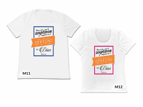 Camisetas Cristianas Para Dama Caballeros Niños Algodon