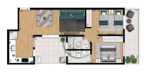 Imagem 4 de 7 de Apartamento À Venda, 89 M² Por R$ 475.000,00 - Campestre - Santo André/sp - Ap9868