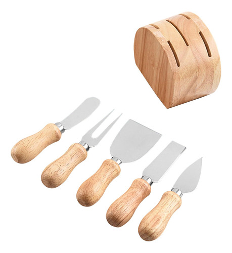 De Queso Con Estante De Madera, Tenedor Para Queso, Juego De