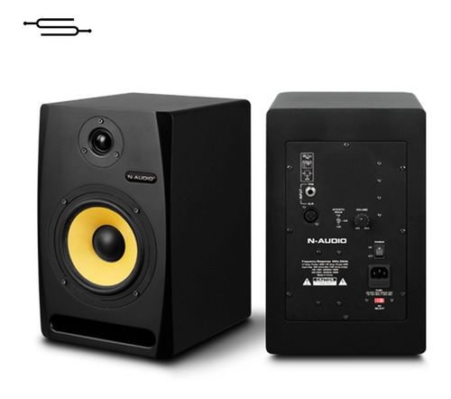 Monitores De Estudio Potenciados N-audio M5 70w X2 Kevlar