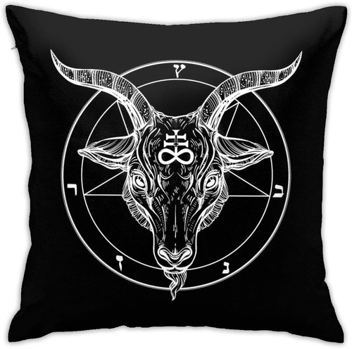 Pentagrama Satánico Tatuaje Retro Fundas De Almohada D...