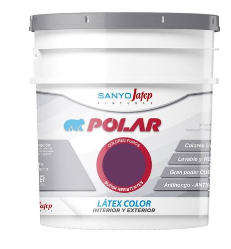 Látex Polar Color Violeta Europeo 0,5lt Sanyo Jafep Envíos