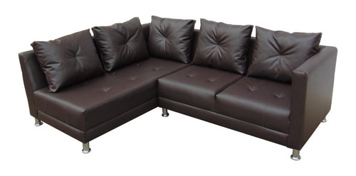 Sofa Modular En L Lotus Izquierdo Ecocuero Cafe