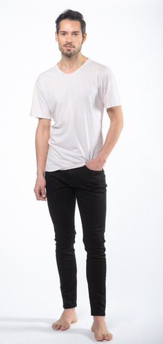 Jean Skinny Color Negro Hombre - Mizu